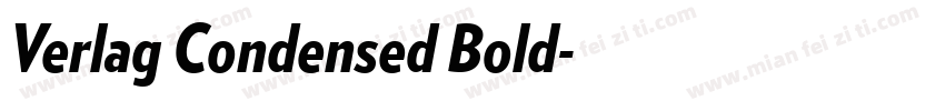 Verlag Condensed Bold字体转换